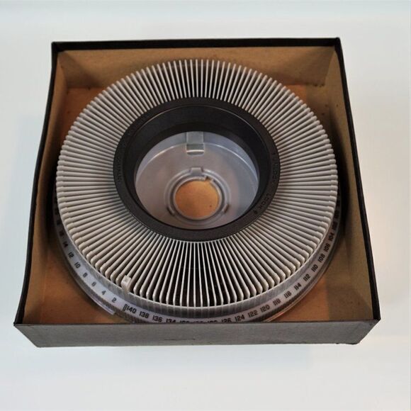 Vintage Gray Kodak Carousel Transvue 140 Slide Tray With Original Box - Picture 3 of 11